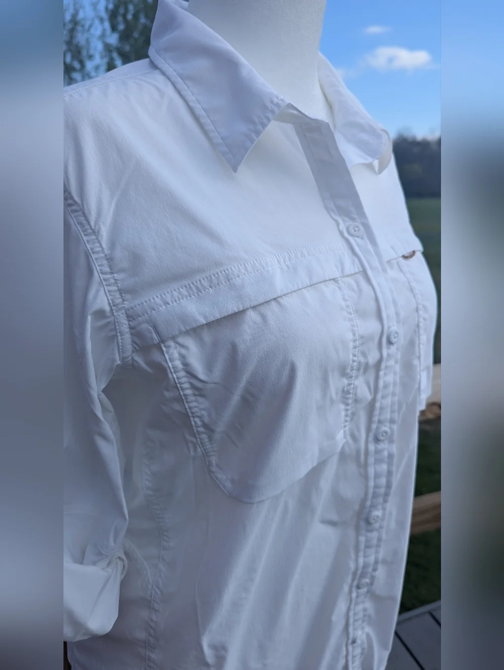 REI Sahara Long Sleeve Shirt Solid White - Picture 5 of 14